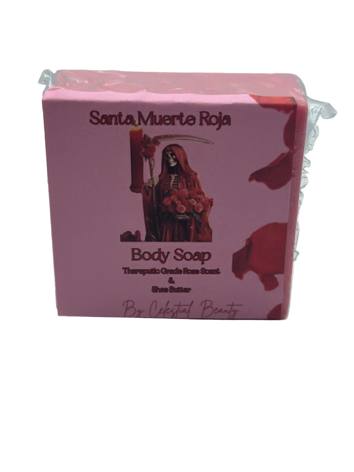 Santa Muerte Roja Shae Butter and rose soap