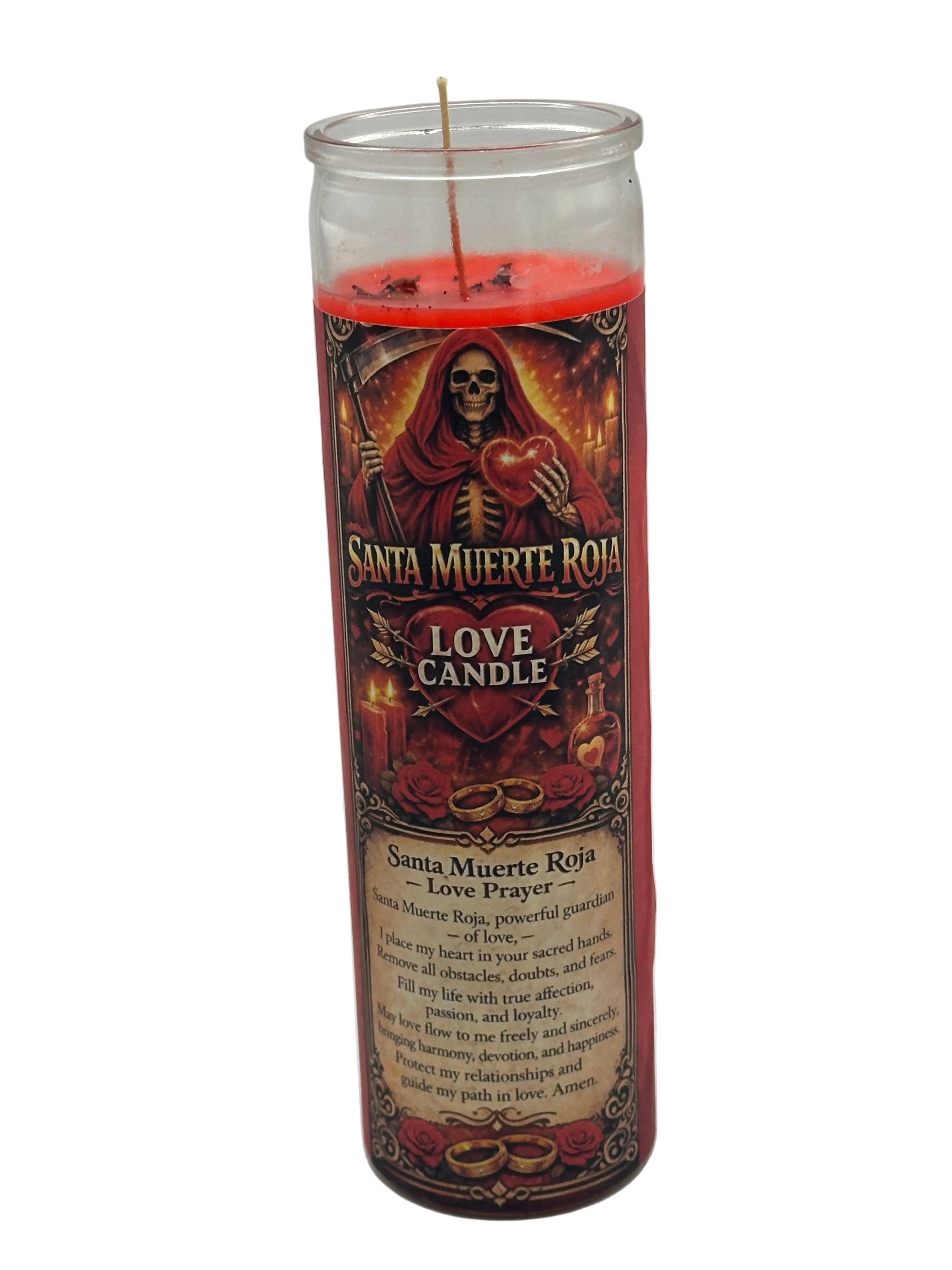 Santa muerte Roja prepared candle
