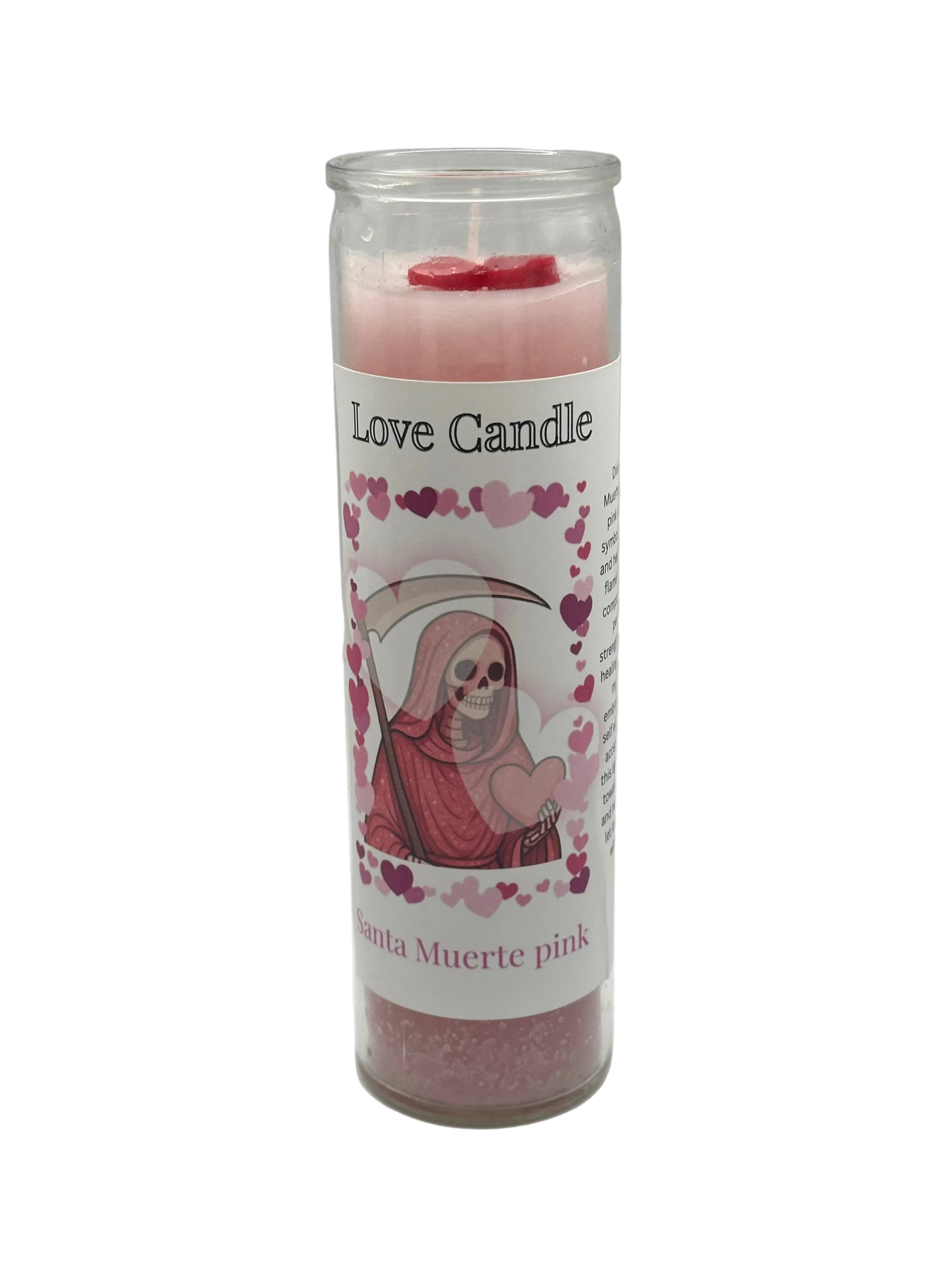 Santa muerte pink prepared candle