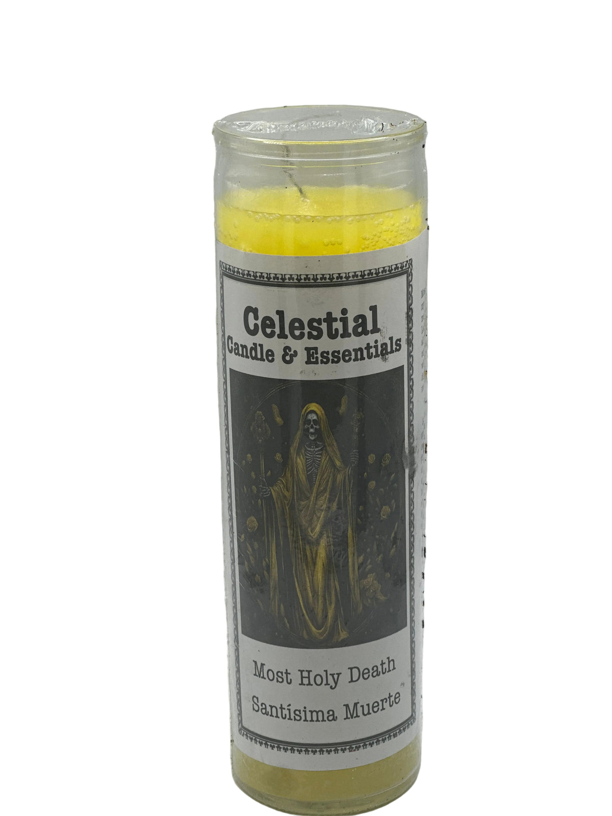 Santa Muerte yellow candle
